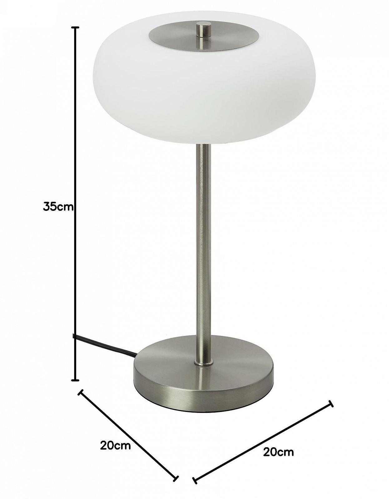 Настольная лампа Trango Miami 2017-92 LED матовый никель сатинированное стекло 5 Вт 3000 K теплый белый, фото №8