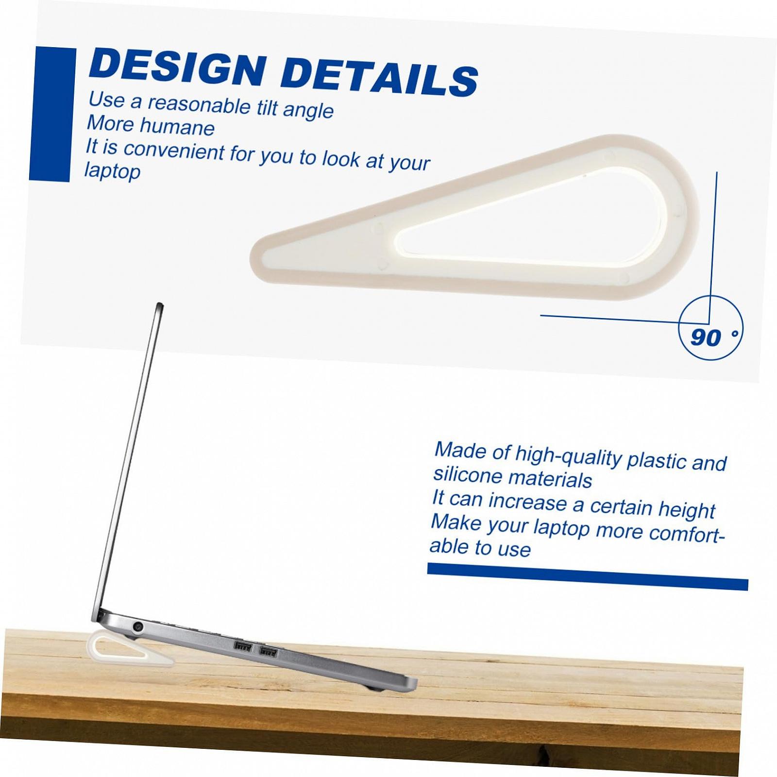 Подставка для планшета Силиконовая, Легкая подставка для ноутбука, Подставка для ноутбука с регулировкой наклона для рассеивания тепла для идеального угла работы, включает органайзер для кабелей, 2 шт, фото №5