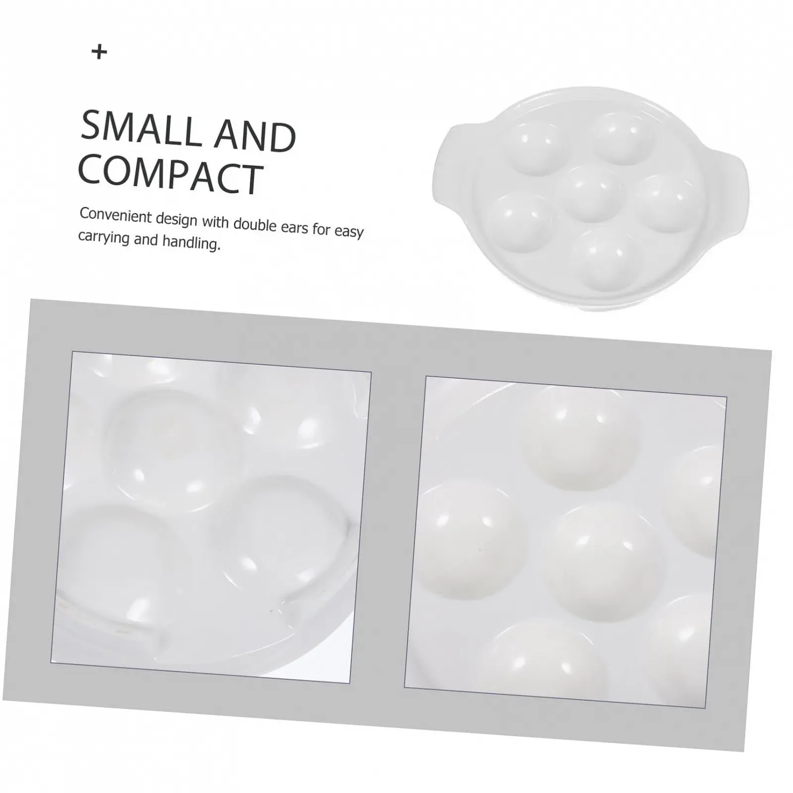 Форма для равликів Garneck 4 шт. керамічна з подвійною ручкою термостійка порцелянова для закусок, фото №9