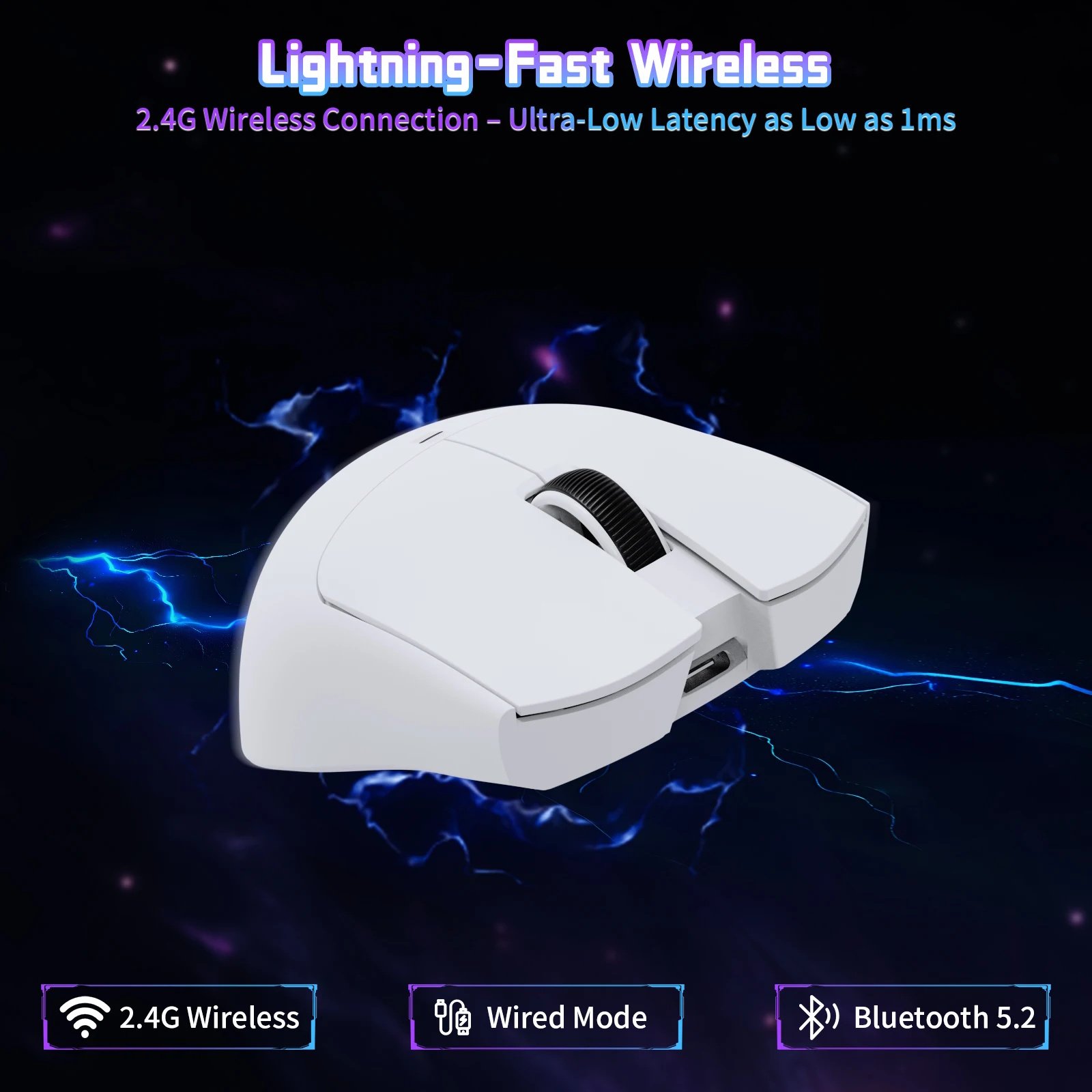 Мышь Attack Shark X11SE White 22000DPI PAM3311 Wireless Bluetooth, фото №7