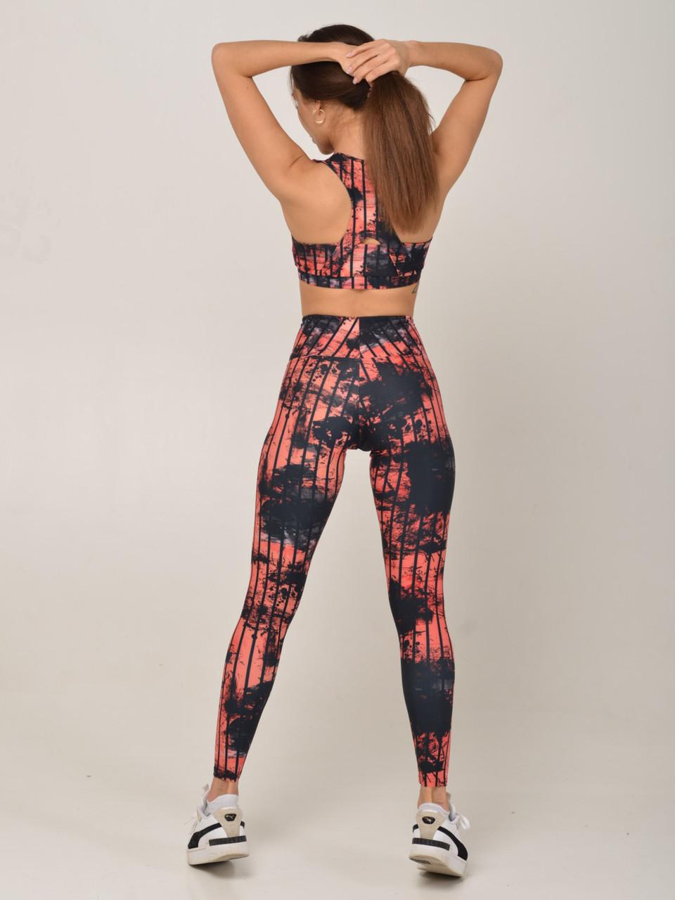 Лосины для тренировок принт NV Aegean Lava, фото №3