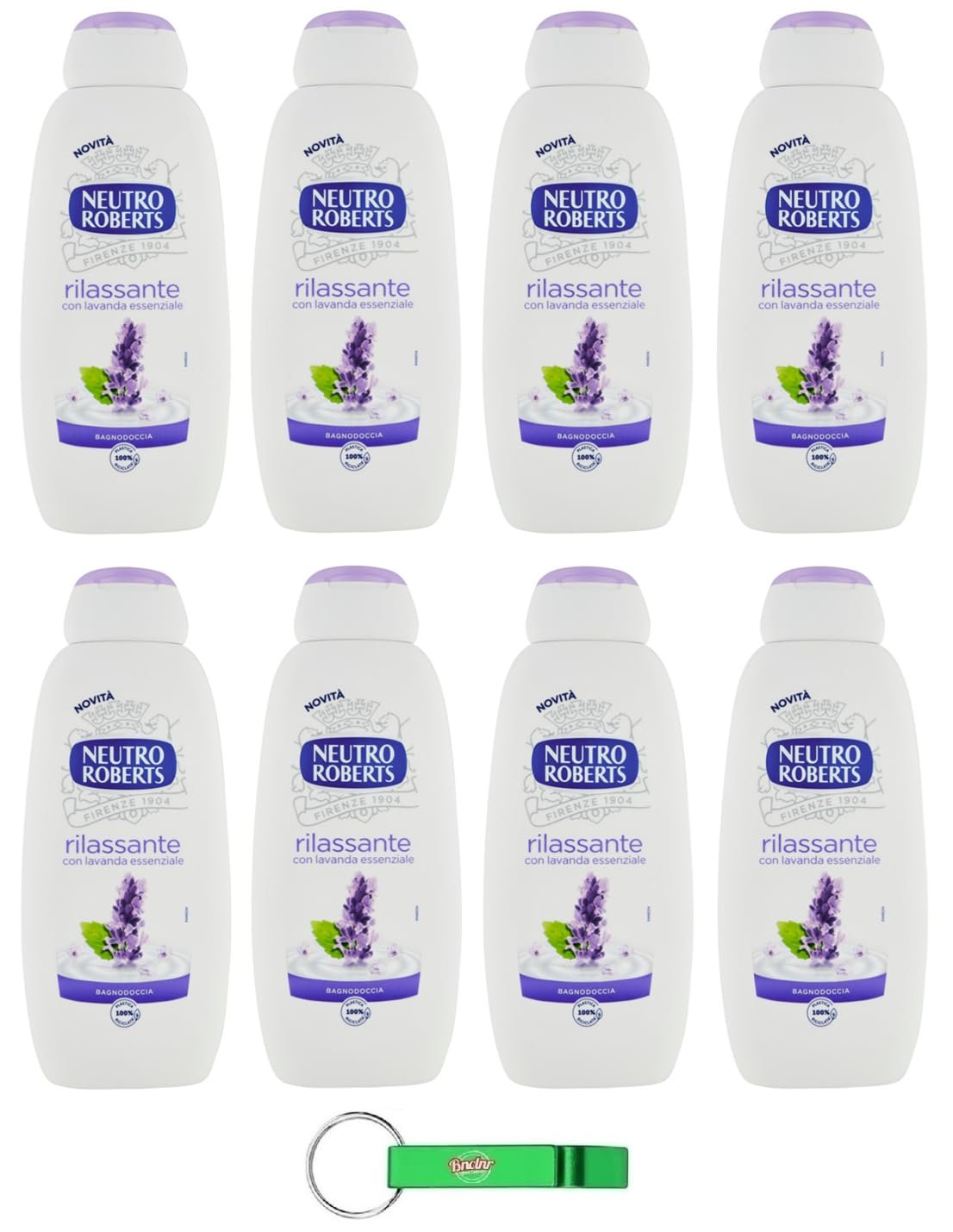 Гель для душу Neutro Roberts Bagnodoccia Rilassante Лаванда 450 мл (Упаковка з 8 шт.) + Брелок, фото №1