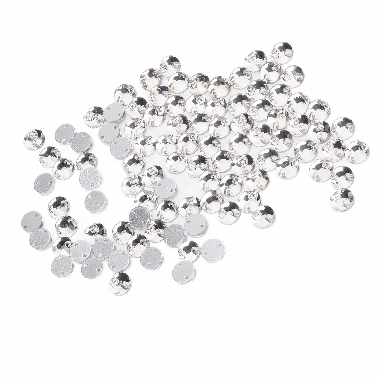 Стразы Прозрачные Кристаллы с плоской задней частью 8 мм, фото №7