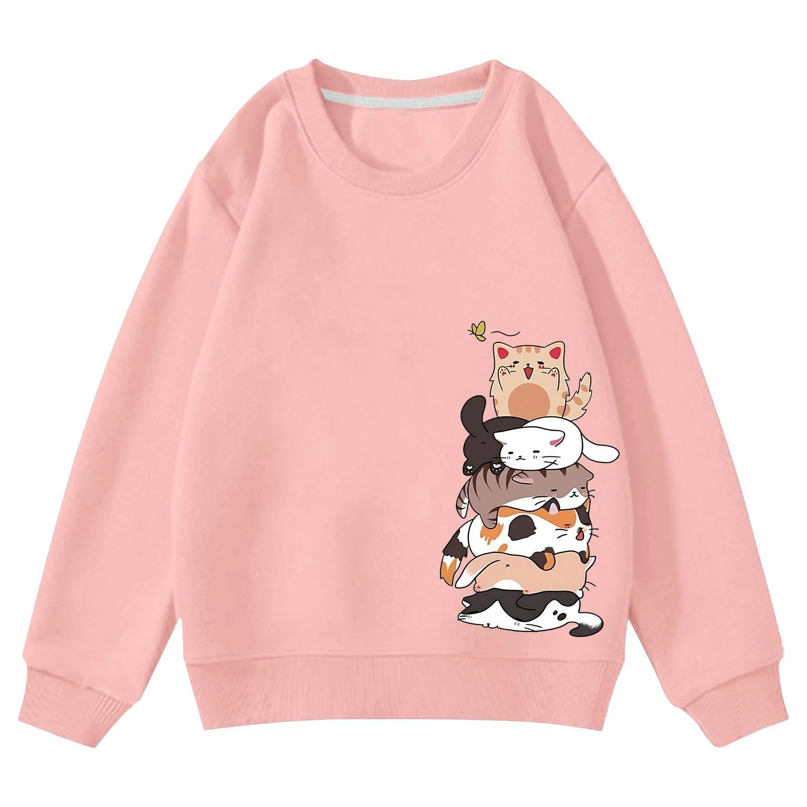 Дівчача толстовка з круглим вирізом і графічним принтом, фото №2