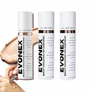 Тональний крем Evonex Age Defying Серум для обличчя Тонований Сонцезахисний Крем Універсальний Тон 3 штуки - Фото 1