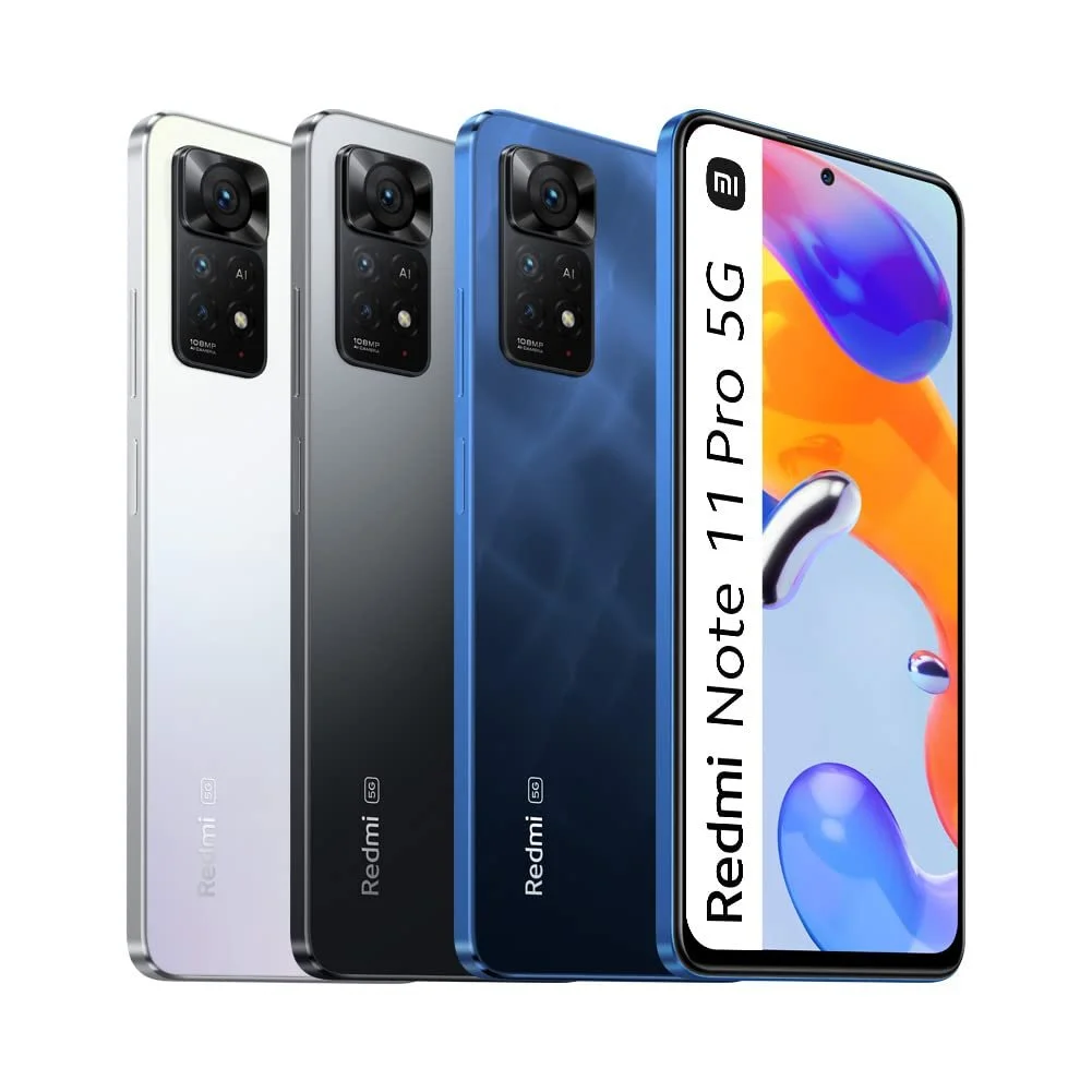 Смартфон Xiaomi Redmi Note 11 Pro 5G з навушниками 8 + 128 GB 6.67 дюйма 120 Гц FHD + AMOLED DotDisplay Alexa Hands-Free 108 Мп 5000 мАг White, фото №4