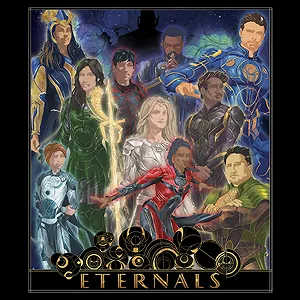 Худі Marvel Press Eternals Gold Frame Poster для хлопчиків (1 шт.) synthetic.ua - Фото 1
