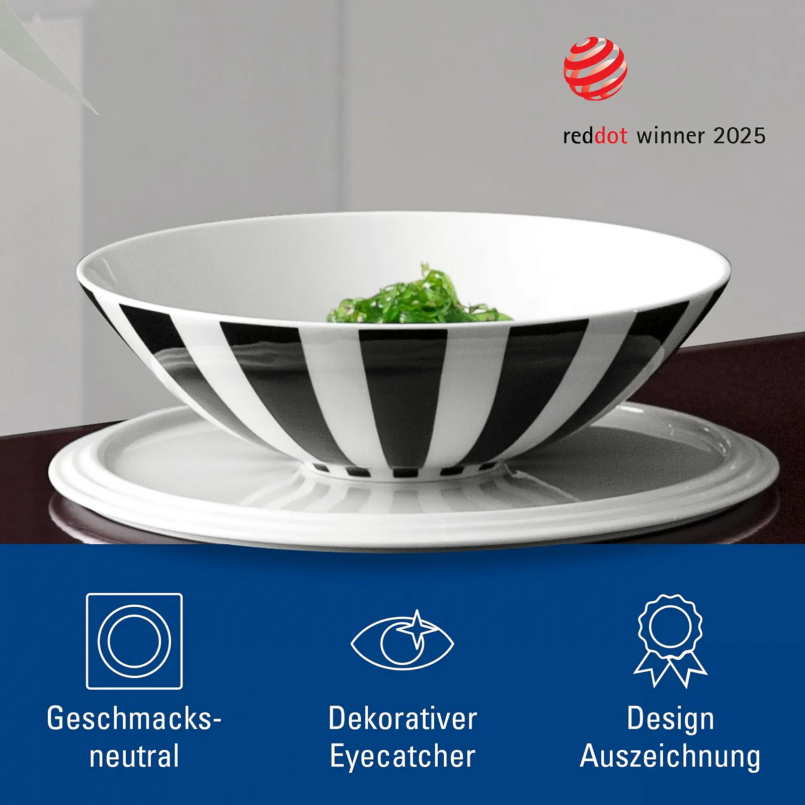 Миска Villeroy & Boch Memphis Collection Большая полосатая, фото №5