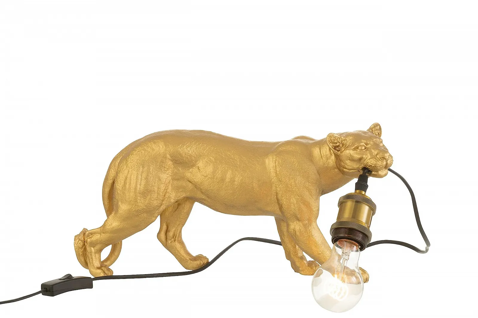 Настільна лампа J-Line Poema Полірезин Маленька Золота, фото №2