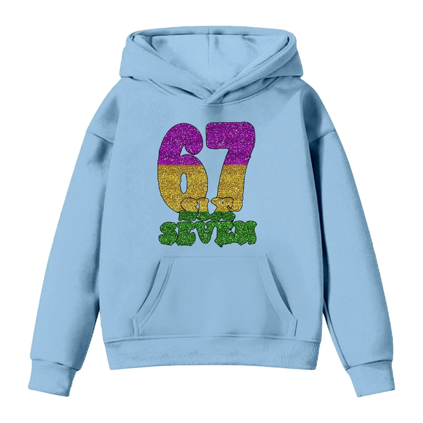 Худи Дышащая Удобная Толстовка для Девочек Повседневная Теплая Модная Спортивная Толстовка с Капюшоном для Игр и Школы Лонгслив Свитшот, фото №1