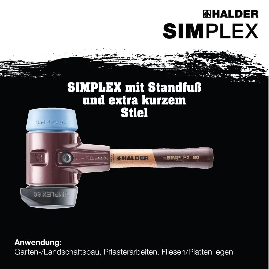 Молоток з м'якої гуми Simplex 3012.282 з підставкою TPE Soft чавунний корпус коротка дерев'яна ручка 80 мм, фото №5 Молоток з м'якої гуми Simplex 3012.282 з підставкою TPE Soft чавунний корпус коротка дерев'яна ручка 80 мм, фото №5