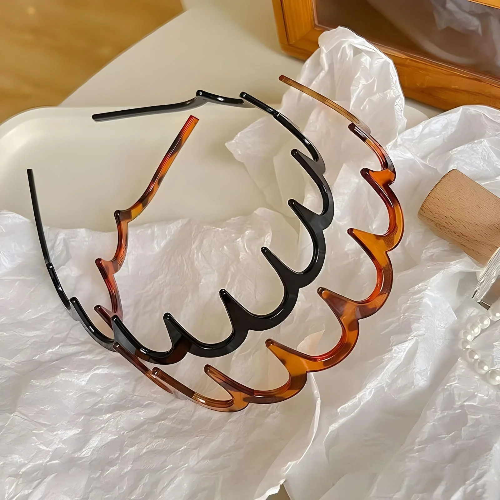 Набір обручів для волосся зигзаг, 2 шт, фото №3