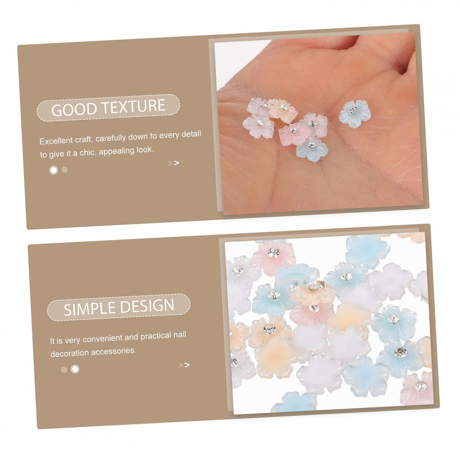 Украшения для ногтей Цветы FRCOLOR 4 шт. Ледяные цветы Стразы, фото №5