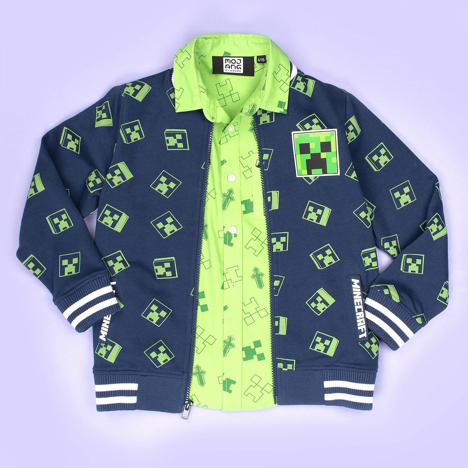 Дитяча толстовка Minecraft на блискавці, бейсбольна куртка/світшот на блискавці, фото №4