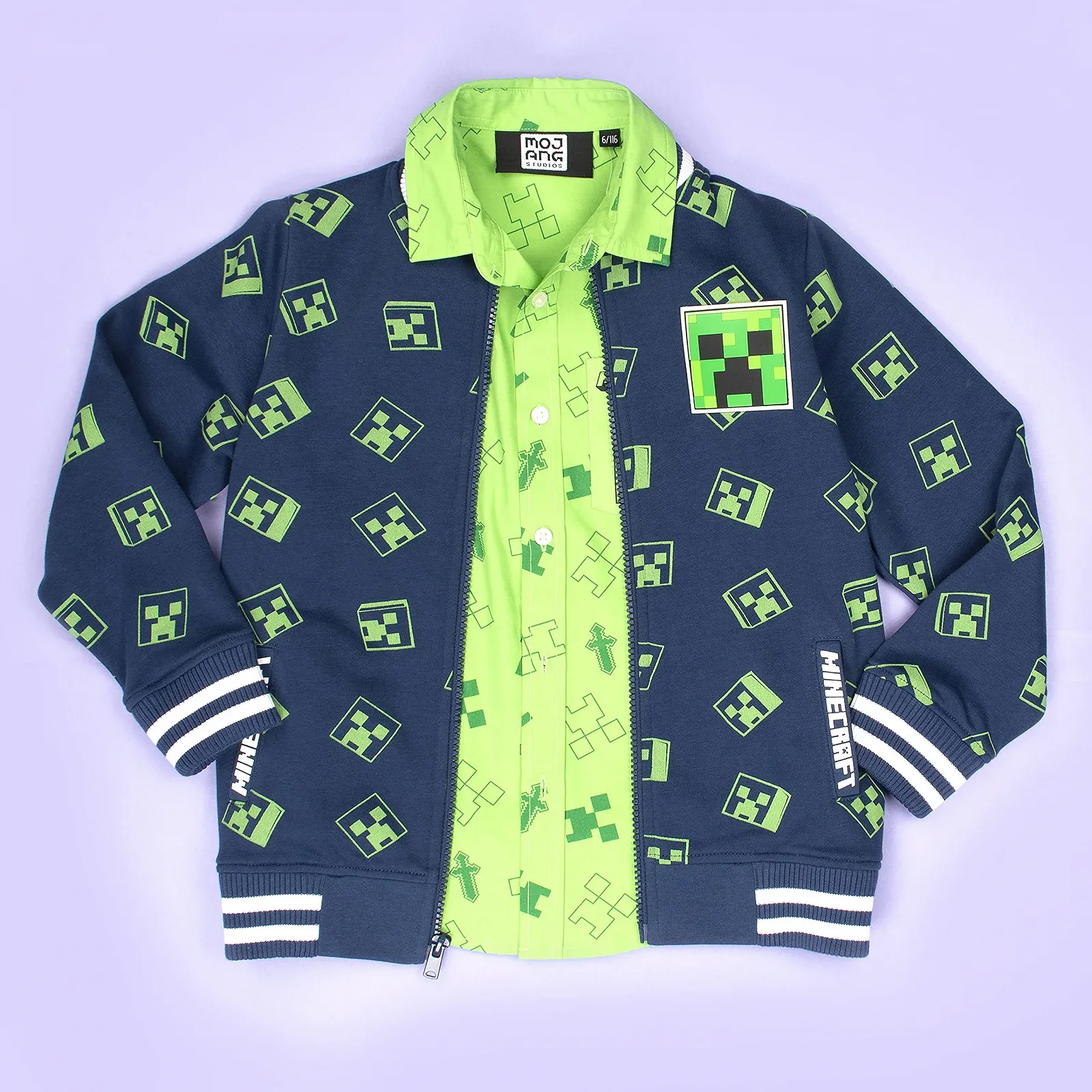 Толстовка Minecraft на блискавці, дитячий одяг, куртка-бомбер/світшот на блискавці, фото №4