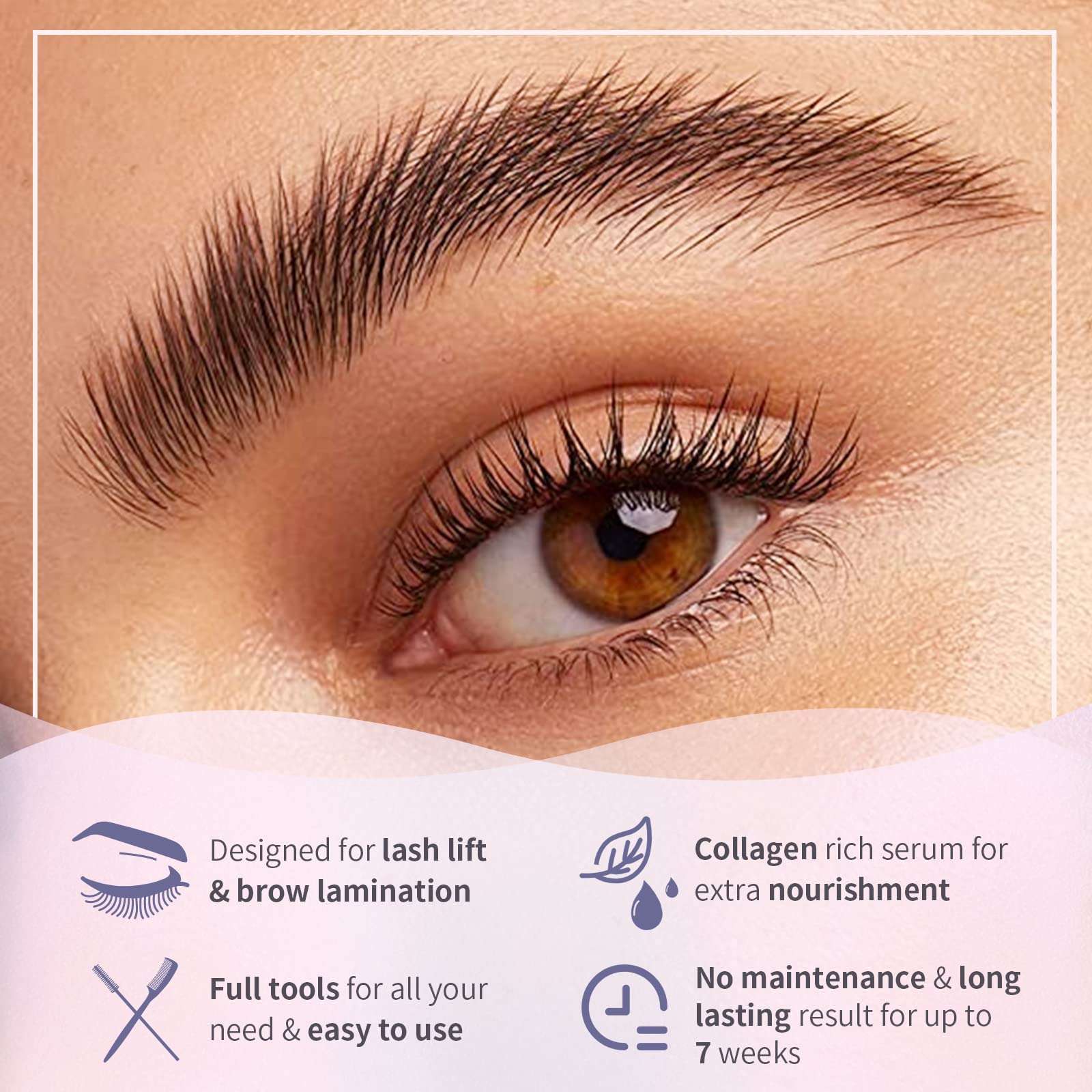 Набор для лифтинга ресниц Libeauty, набор для завивки ресниц, 2-в-1 набор для ламинирования бровей, фото №2