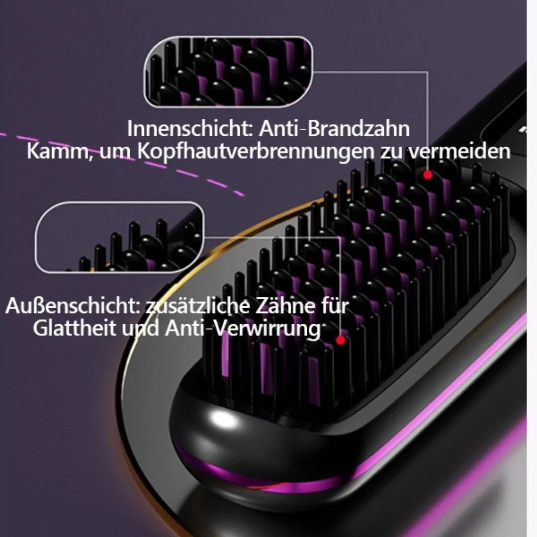 Щітка для укладки Clinora 2.0 бездротова 5200 mAh 160/180/200 °C Керамічна Компактна, фото №4