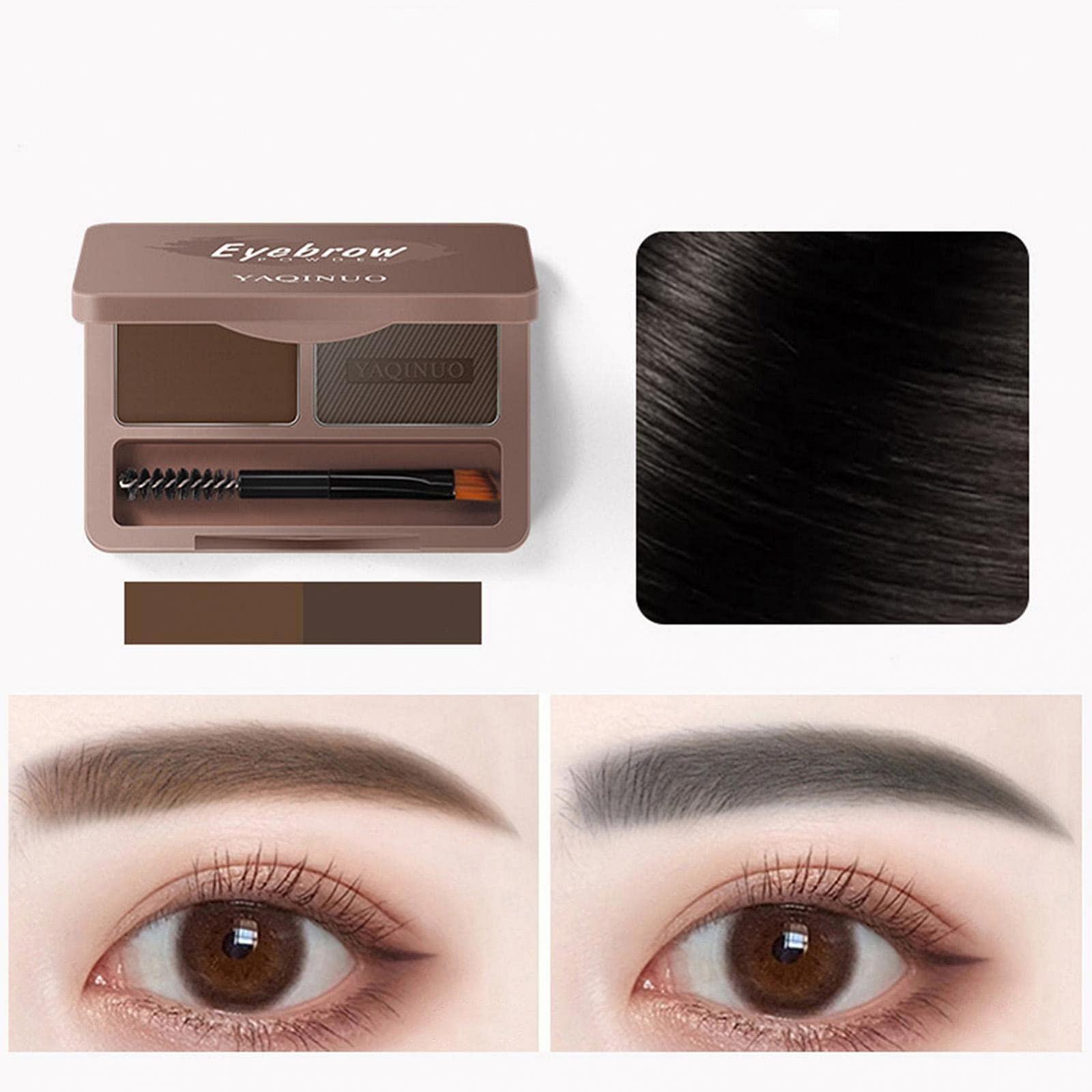 Пудра для бровей Rianpesn Waterproof Powder 2 цвета с кистью, зеркалом в футляре для путешествий для сумочки, фото №5
