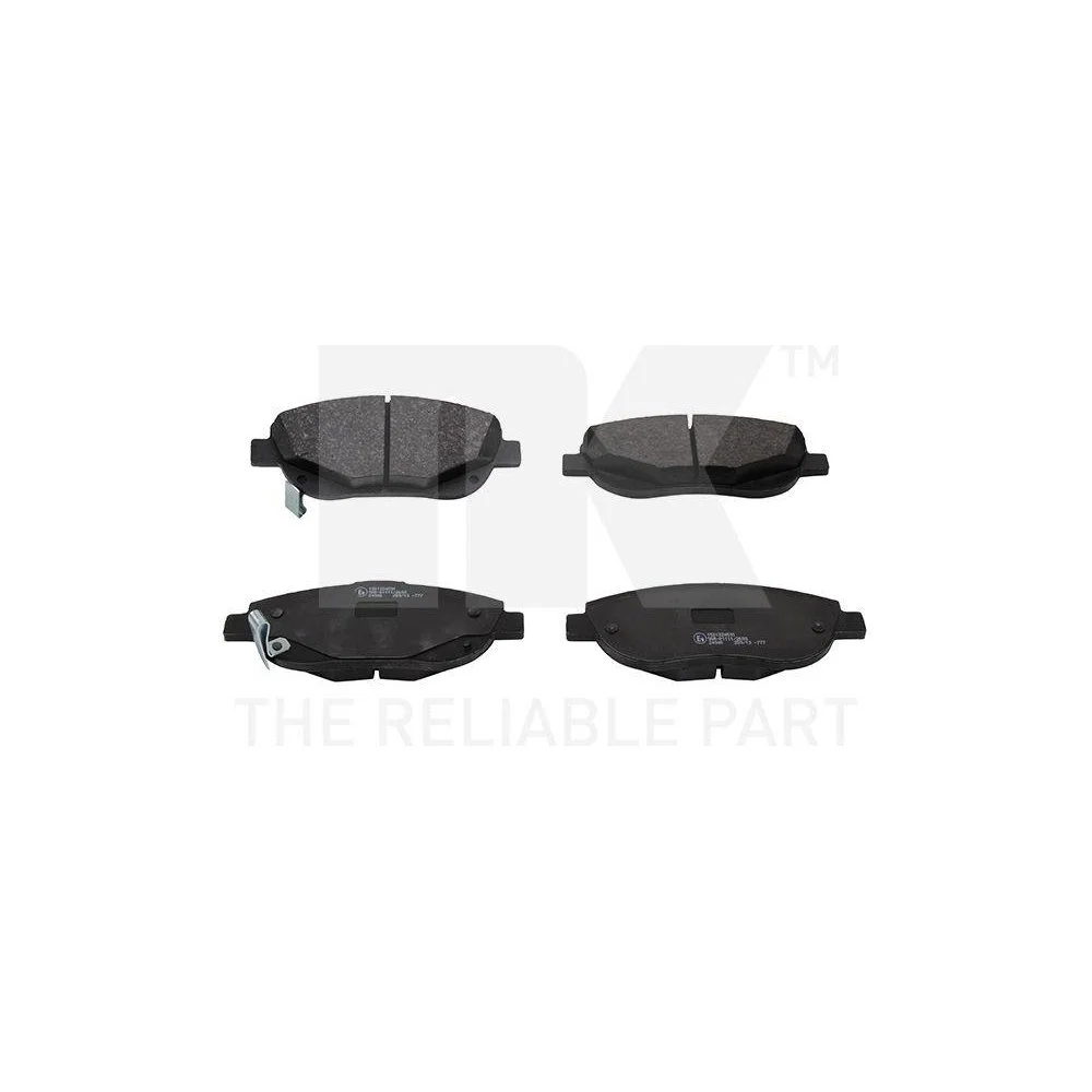 Комплект гальмівних колодок, дискові гальма NK 224591 для TOYOTA, передній міст, фото №1