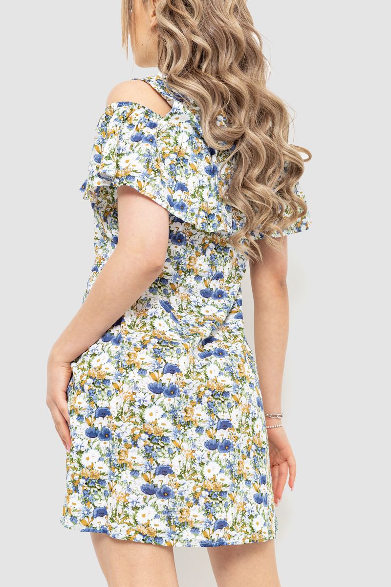 Платія з друкованим кольором молочно-синій 230R24-1, фото №4