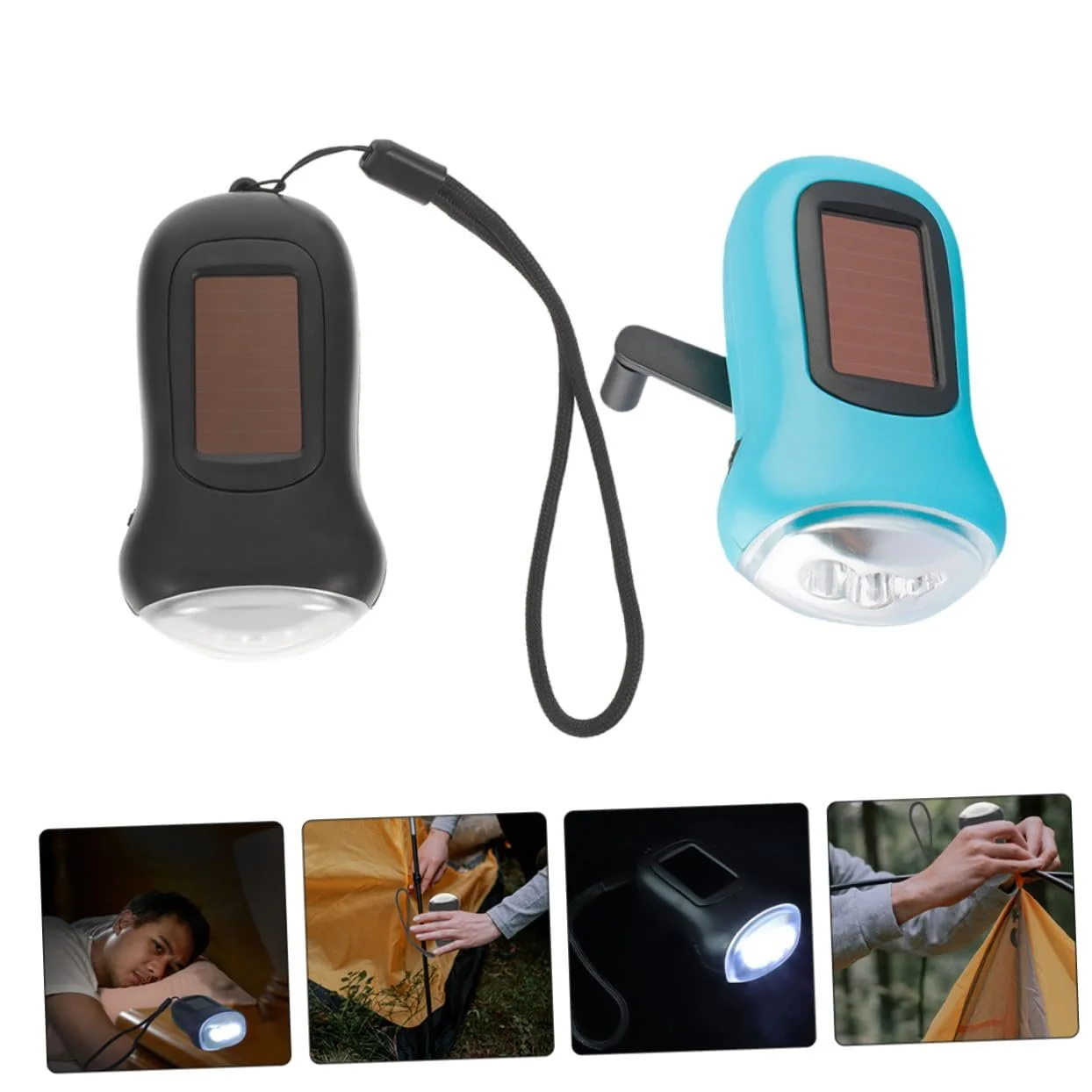 Ручной фонарь на солнечной энергии и с ручной зарядкой, 2 шт., фото №9 Ручной фонарь на солнечной энергии и с ручной зарядкой, 2 шт., фото №9