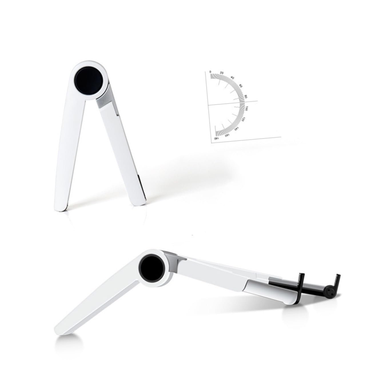 Підставка для ноутбука алюмінієва складна з потрійним регулюванням кута нахилу тримач, фото №4