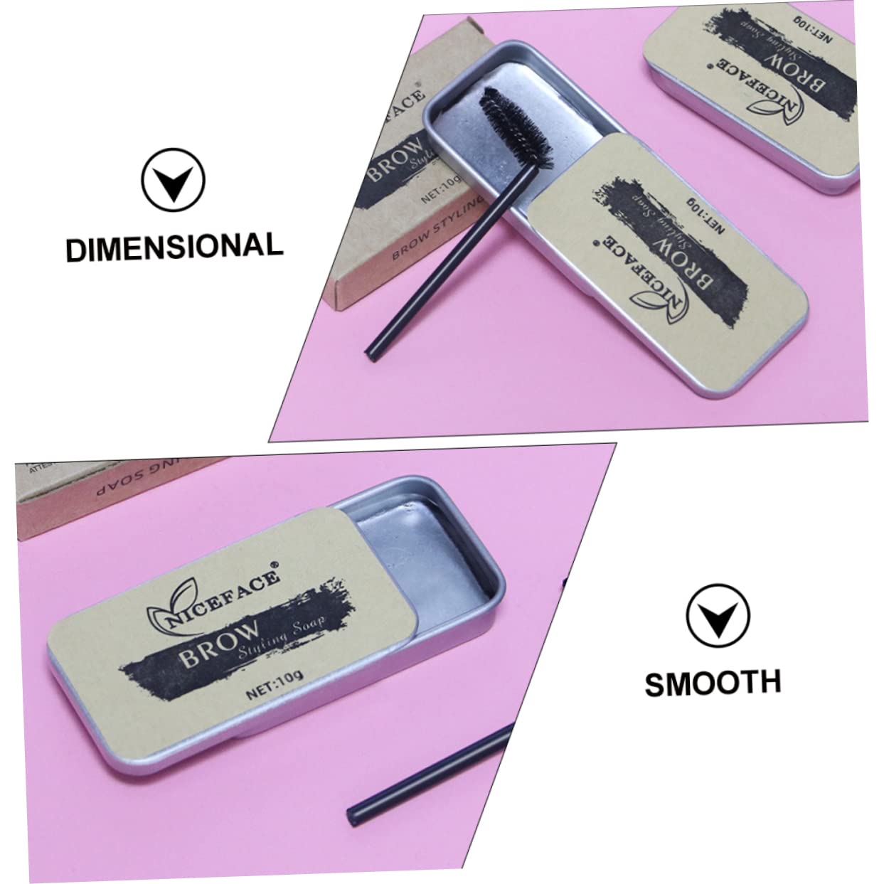 Набір minkissy Eyebrow Soap 2 одиниць Безбарвний Гелева текстура, фото №6