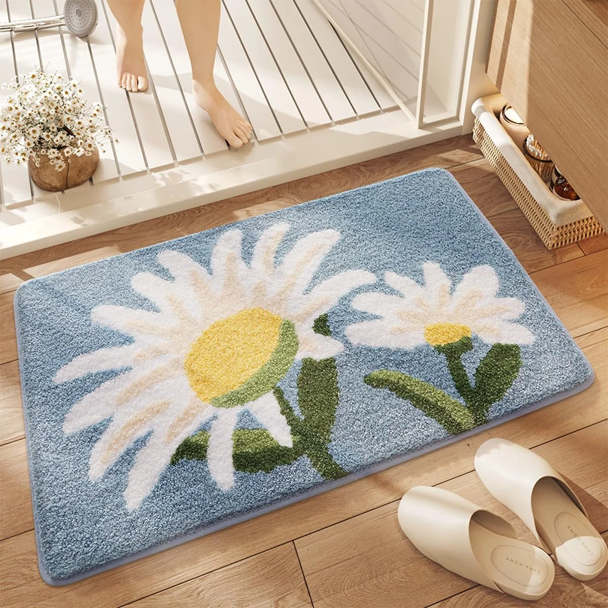 Коврик для ванной Cute Floral Bath Rug микрофибра 50 x 80 см Цветочная живопись, фото №1 Коврик для ванной Cute Floral Bath Rug микрофибра 50 x 80 см Цветочная живопись, фото №1