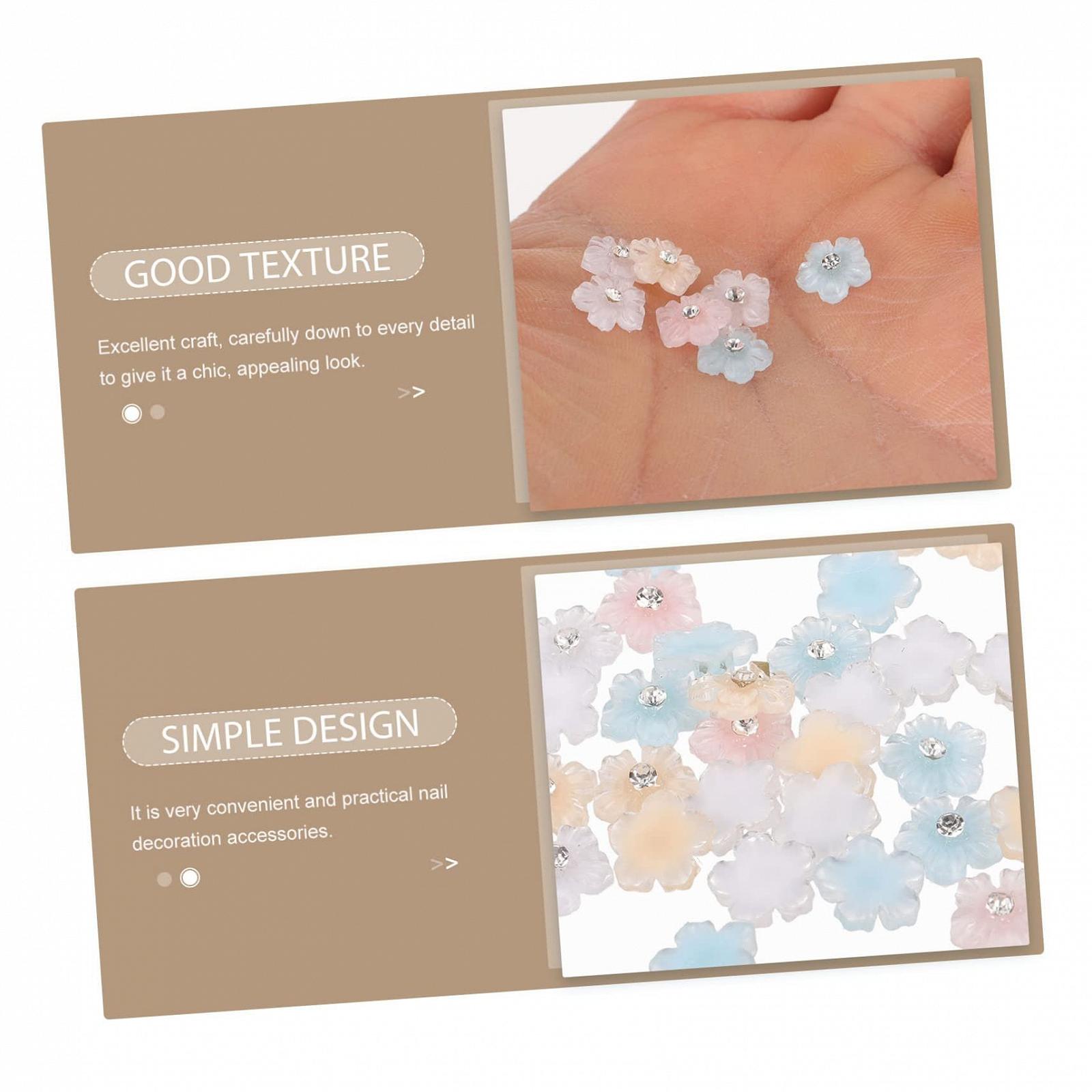 Украшения для ногтей Цветы Разноцветные (2шт), фото №3