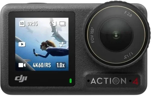 Екшн-камера DJI Osmo Action 4 Standart Combo / 10Мп / 4К / 240fps / Wi-Fi / Bluetooth / Водонепроникна / Чорна (DJIOSMOACT4SCX2OB), фото №2 Екшн-камера DJI Osmo Action 4 Standart Combo / 10Мп / 4К / 240fps / Wi-Fi / Bluetooth / Водонепроникна / Чорна (DJIOSMOACT4SCX2OB), фото №2