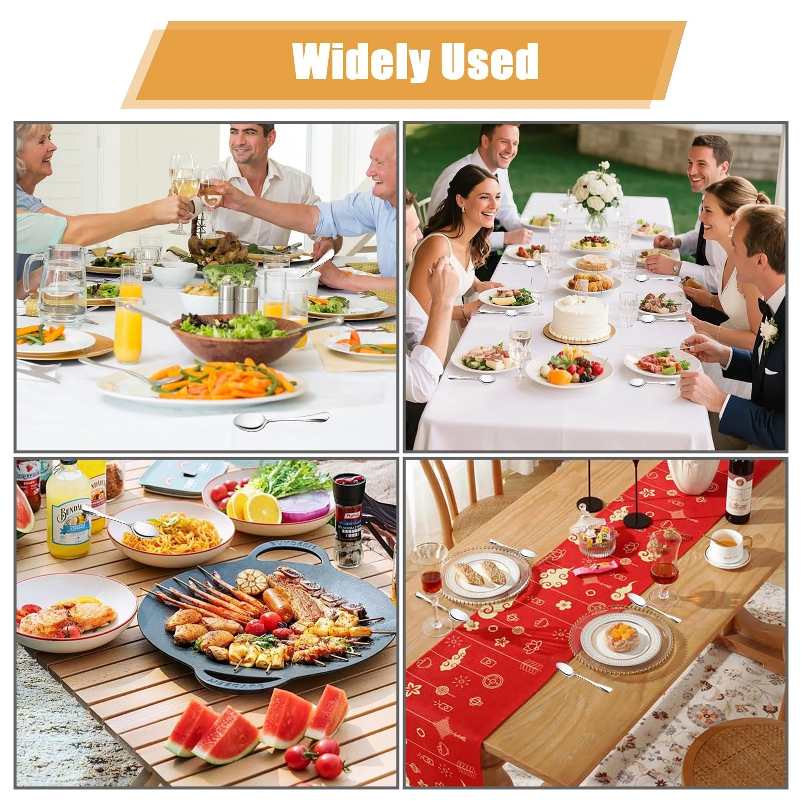 Ложка чайна з нержавіючої сталі набір 12 шт 14 см, фото №7