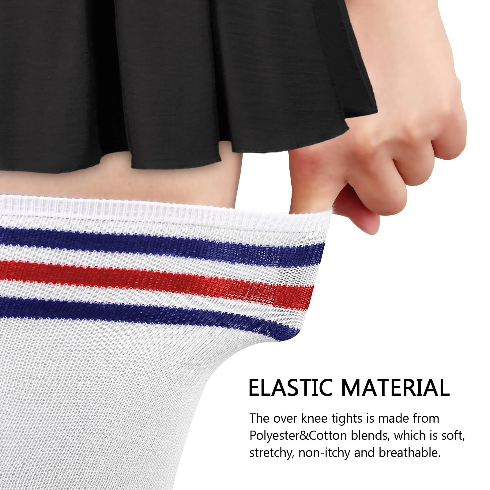 Женские носки DRESHOW Extra Long Over Knee полосатые, фото №4