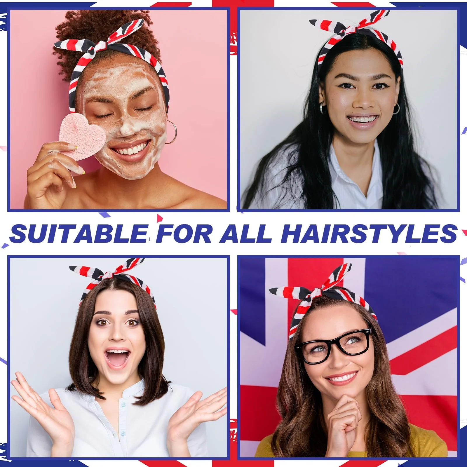 Набір обручів для голови з бантом, фото №5