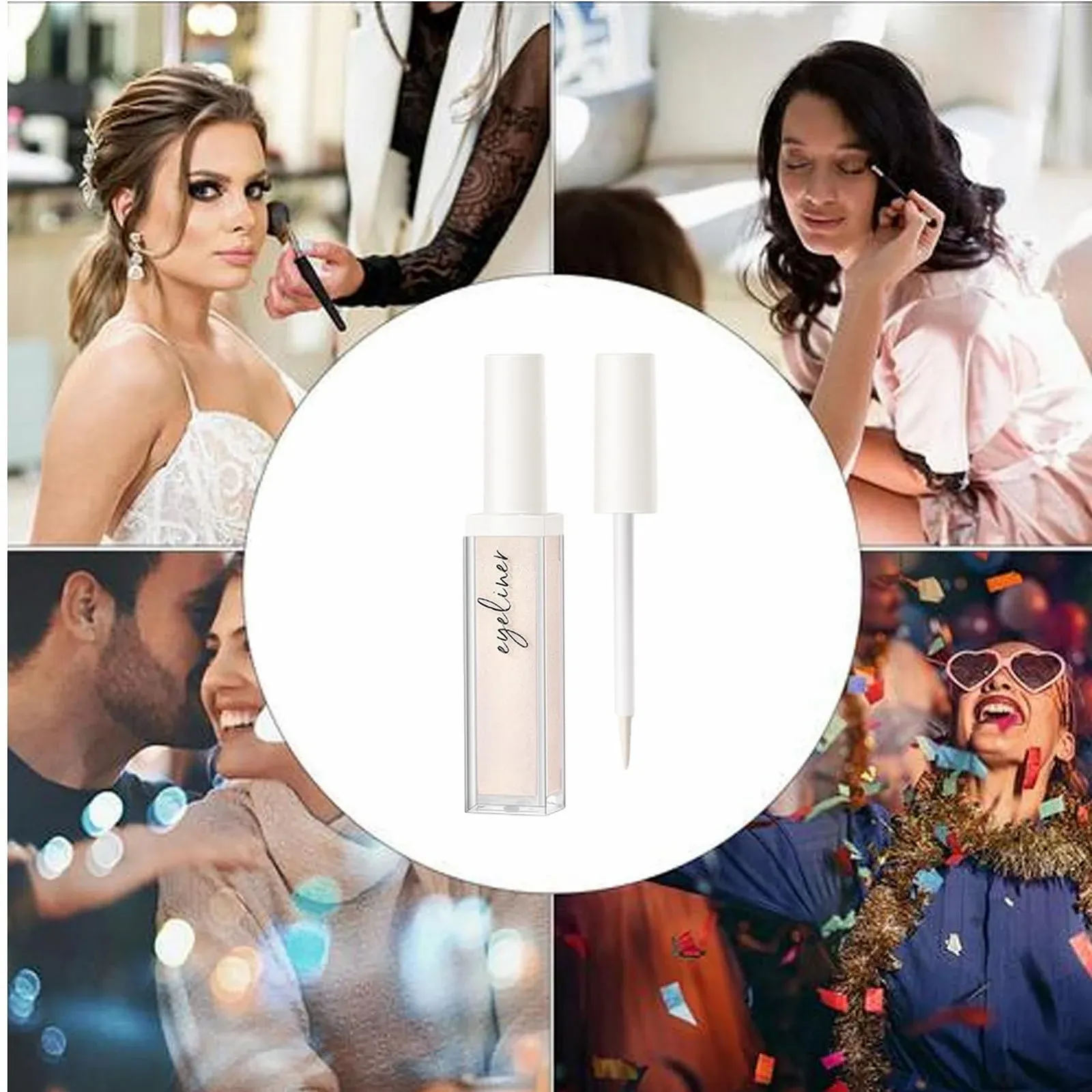 Кольорова Підводка для очей Coobaa, рідка блискуча, фото №4