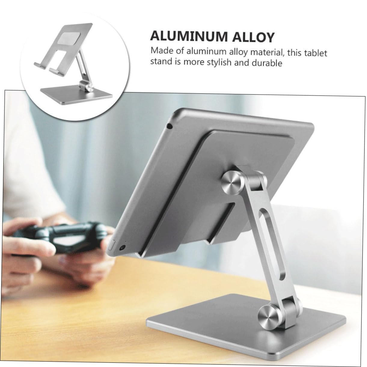 Подставка для ноутбука Operitacx складная с охлаждением, портативная подставка для ноутбука, нескользящая подставка для компьютера для дома, офиса и путешествий, плавно регулируемая, фото №6