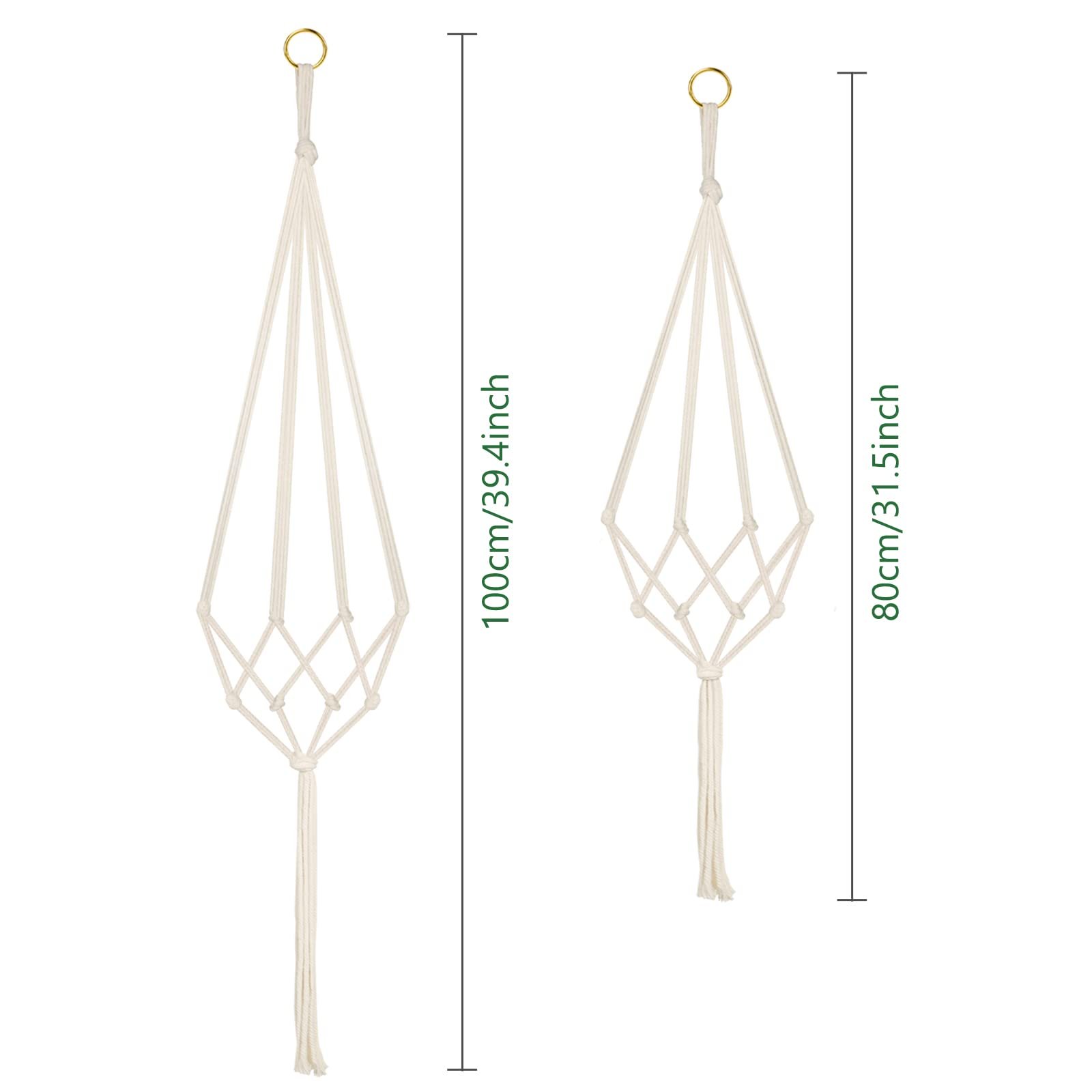 Підвісні кошики макраме Flintronic 4 шт. бавовняна мотузка, фото №2 Підвісні кошики макраме Flintronic 4 шт. бавовняна мотузка, фото №2
