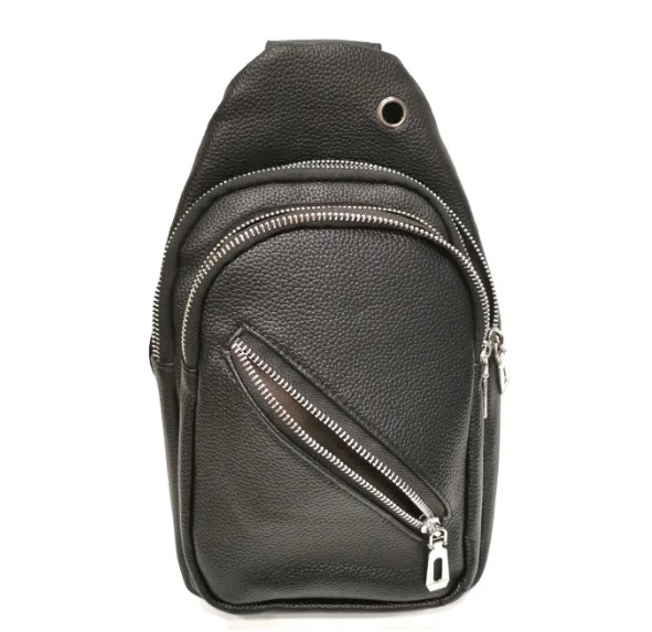 Сумка нагрудна чоловіча бананка зі шкірозамінника 7083 Чорний (IBM037B), фото №4 Сумка нагрудна чоловіча бананка зі шкірозамінника 7083 Чорний (IBM037B), фото №4