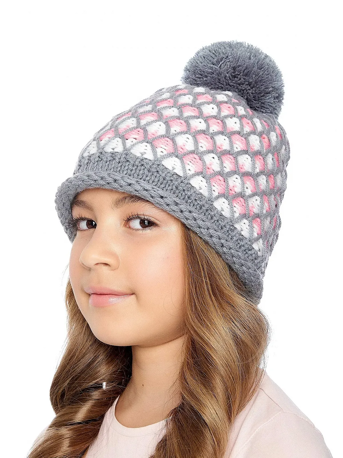 Шапка детская Marhatter зимняя с помпоном Вязаная, фото №3