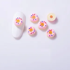 Украшения для ногтей Имитация еды qbodp 50 шт. Розовый пончик - Фото 1