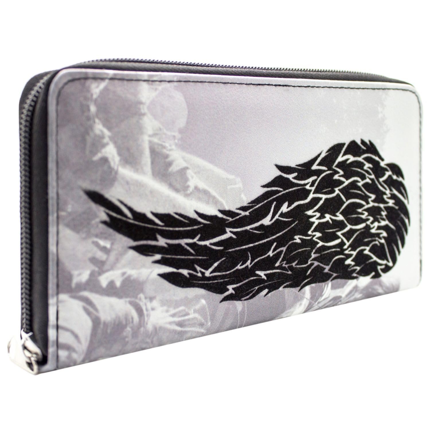 Гаманець Клатч Walking Dead Daryl Dixon Biker Vest Angel Wings з кишенею для монет та тримачем для карток, фото №1