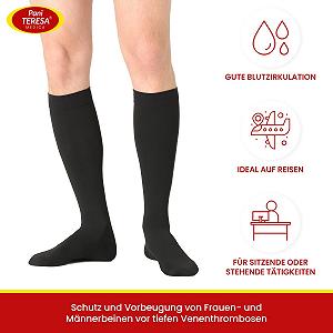 Компрессионные чулки для женщин и мужчин, противотромбозные, медицинские поддерживающие чулки, компрессионные носки до колена, дорожные носки, 23-32 мм рт. ст. для путешествий и полетов synthetic.ua - Фото 1