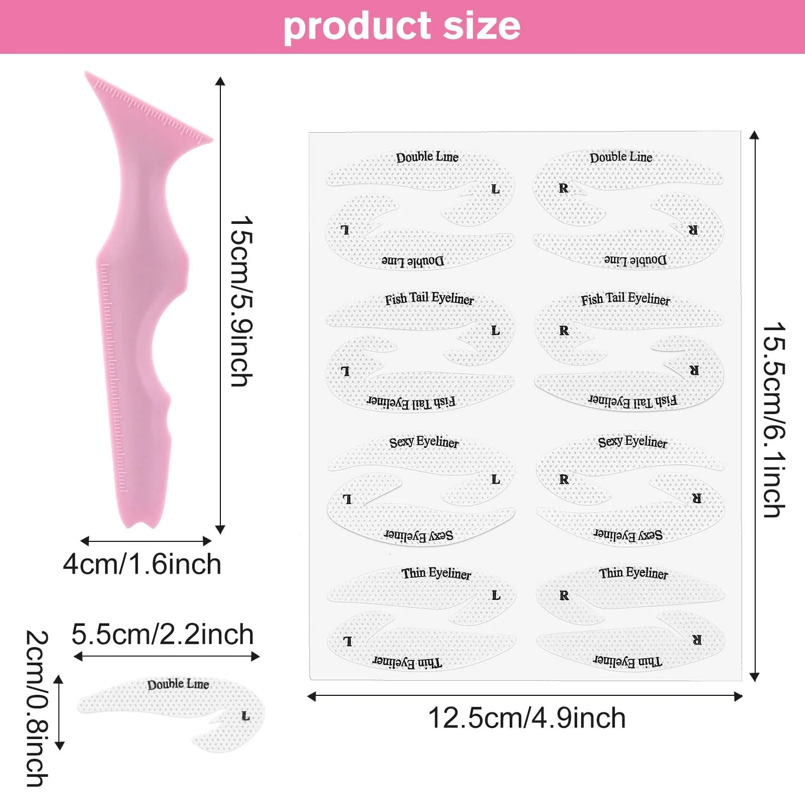 Трафареты для подводки MTXTIMWAN Силиконовые, фото №2