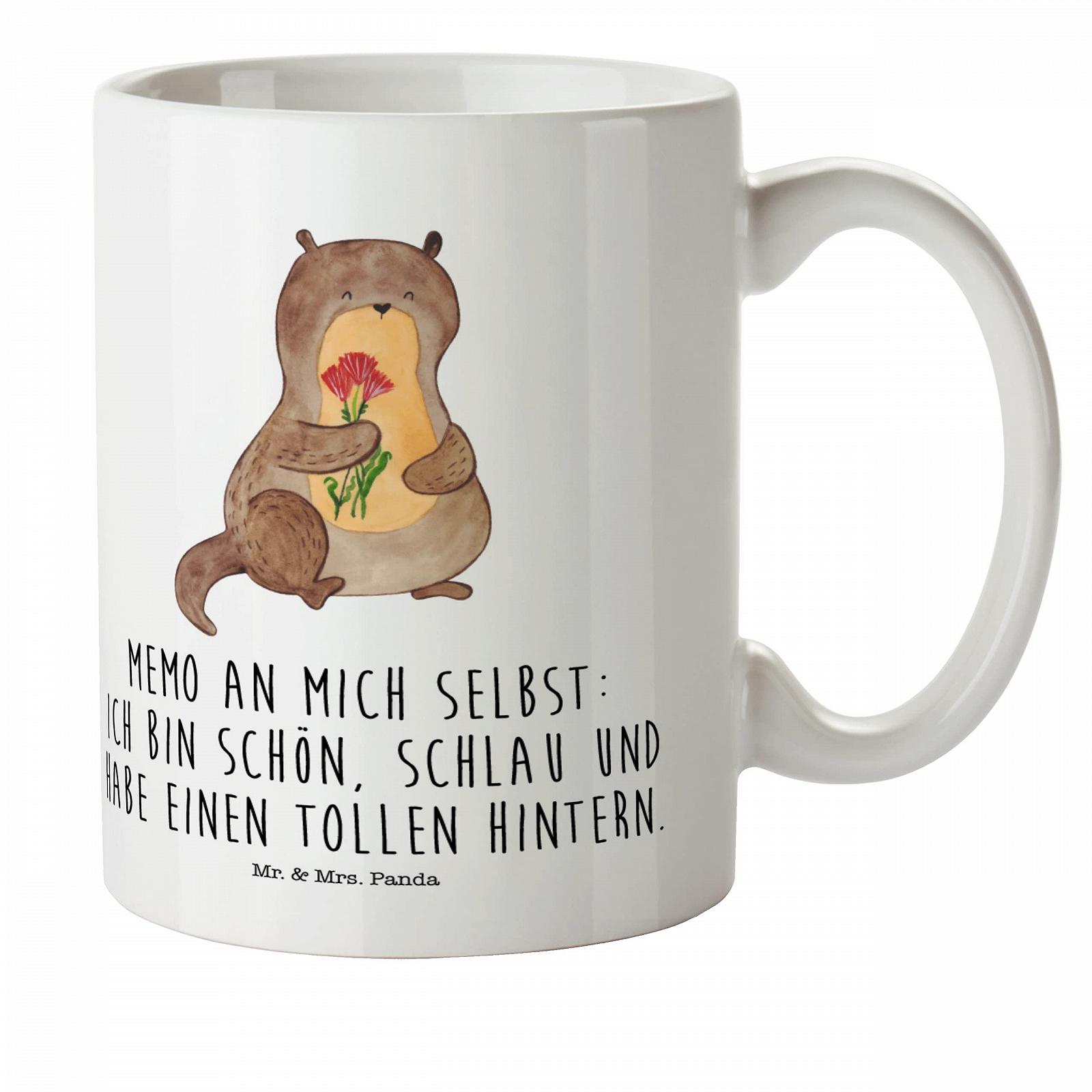 Дитяча Кружка Mr. & Mrs. Panda Видра Букет Ударостійка Пластикова, фото №1