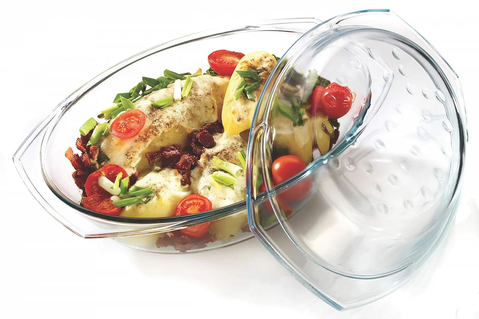 Форма-гусятниця Sendez 2,9 L з кришкою Скляна, фото №1