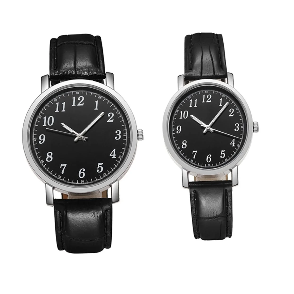Набор часов Тип для него и для нее WRITWAA Кожа, прочный сплав, черный, Ремешок, фото №1 Набор часов Тип для него и для нее WRITWAA Кожа, прочный сплав, черный, Ремешок, фото №1