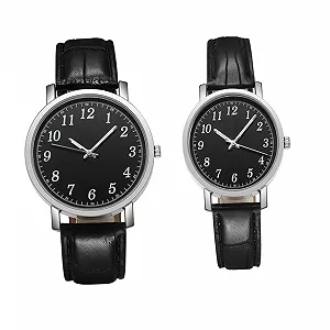 Набор часов Тип для него и для нее WRITWAA Кожа, прочный сплав, черный, Ремешок - Фото 1