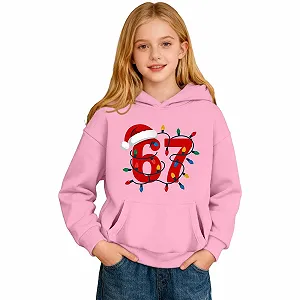 Худі для дівчинки, з принтом літер, для зимового сезону - Фото 1