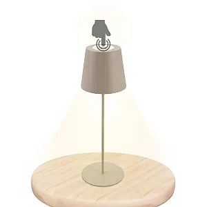 Настільна лампа Trango 2017-03C LED IP44 бездротова сенсорна димована 3 W 2700 K Бежева - Фото 1