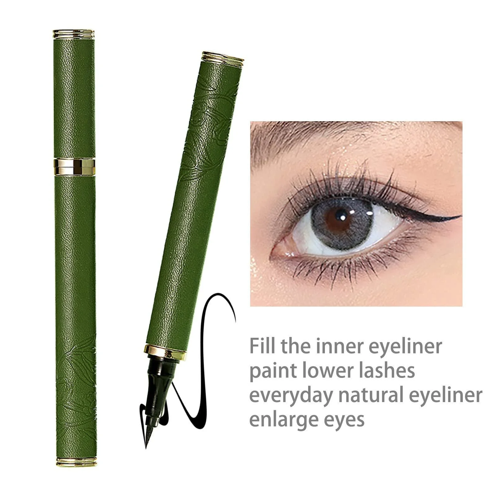 Підводка для очей, водостійка, ультратонка, точна, для макіяжу, чорна, 1 мл, фото №4