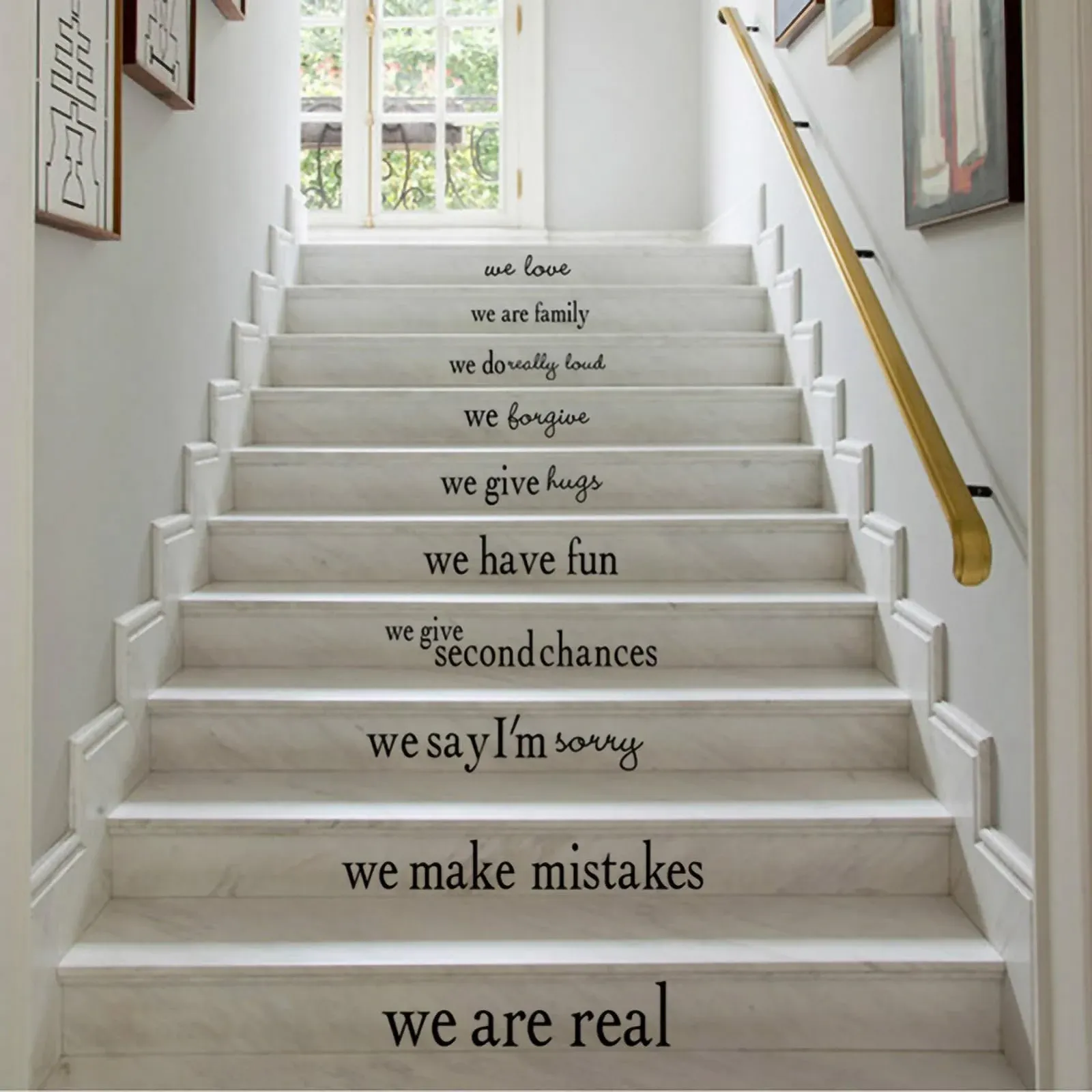 Наклейка на стену PVC Stairs Decorative Stickers Beautiful Art Sayings 61 x 41 см, фото №5 Наклейка на стену PVC Stairs Decorative Stickers Beautiful Art Sayings 61 x 41 см, фото №5